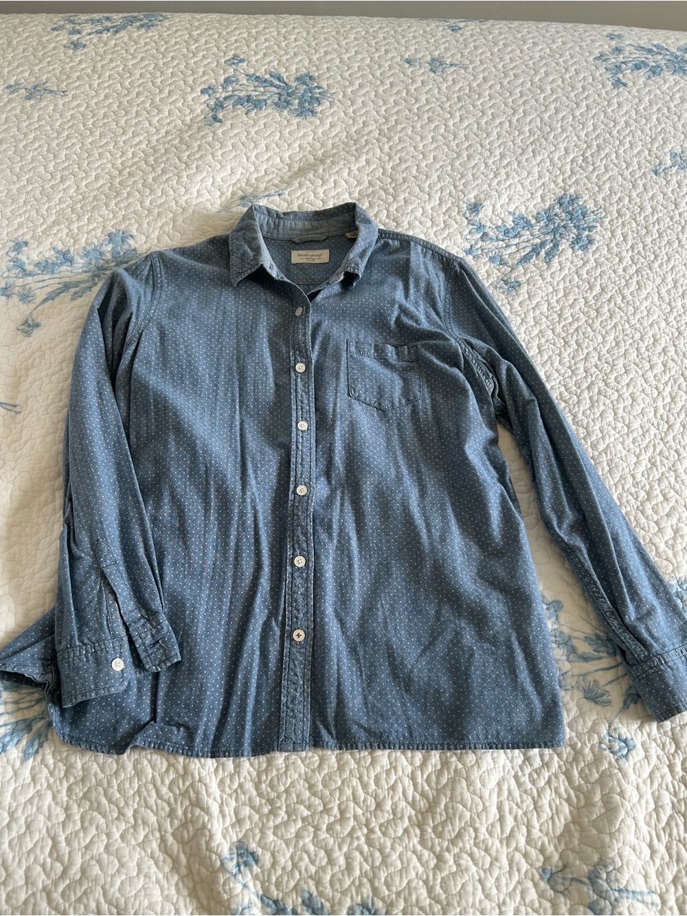 Light Blue Long-Sleeve Button-Down Shirt